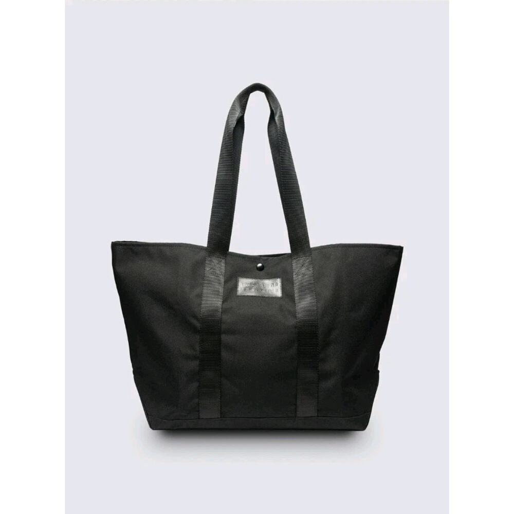 Two Blind Brothers Everything Large Tote Bag Black NWT Braille Letters